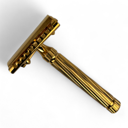 Fatip Rasierhobel Piccolo Gold Slant, geschlossener Kamm, Double Edge