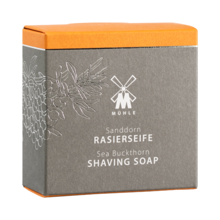 Mühle feste Rasierseife Sanddorn 65g, für alle Hauttypen