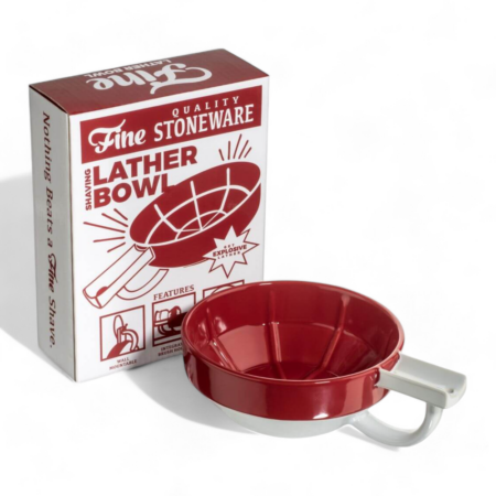 Fine Accoutrements Rasierschale Fine Lather Bowl Rot/Weiß