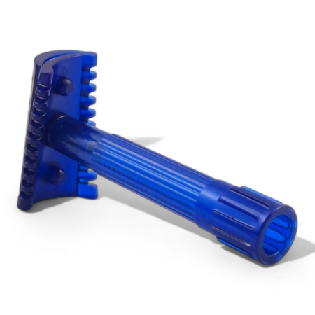 Phoenix Artisan Accoutrements Phantom Blue Double Slant Safety Razor, Offener Kamm, Double Edge