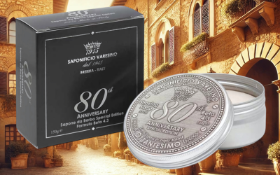 Saponificio Varesino Rasierseife 80th 150g, Jubiläumsedition7