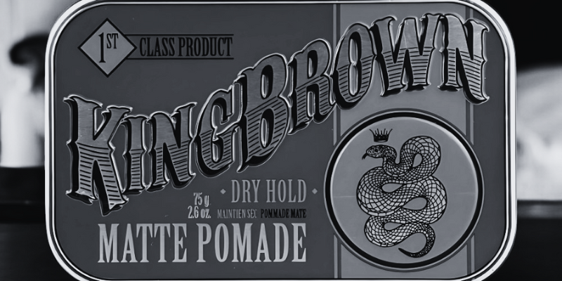 King Brown Matte Pomade Block Oben