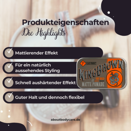 King Brown Matte Pomade Folie 4