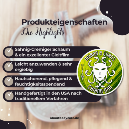 Ariana & Evans Rasierseife Chiang Mai 148ml, Ultima Base3