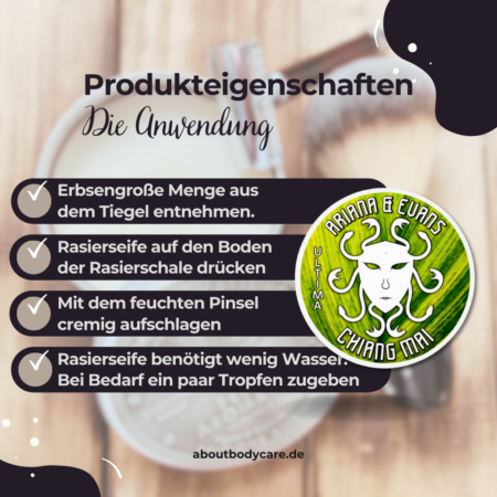 Ariana & Evans Rasierseife Chiang Mai 148ml, Ultima Base4