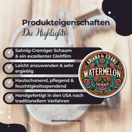 Ariana & Evans Rasierseife Watermelon 157ml3