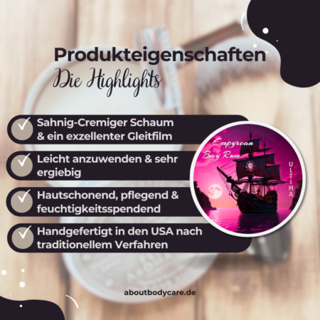 Ariana & Evans Rasierseife Empyrean Bay Rum 118ml, Ultima Base4