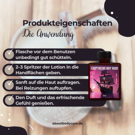 Ariana & Evans Aftershave Empyrean Bay Rum 148ml, Ultima Base4