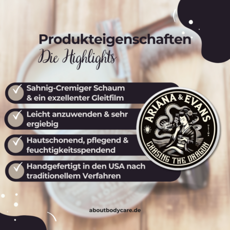 Ariana & Evans Rasierseife Chasing The Dragon 118ml, Ultima Base3