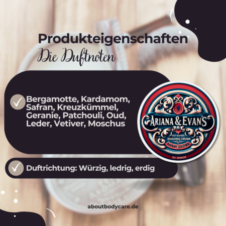 Ariana & Evans Rasierseife Bahian Leather 157ml1