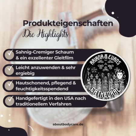 Ariana & Evans Rasierseife Cathedral 148ml, Ultima Base3