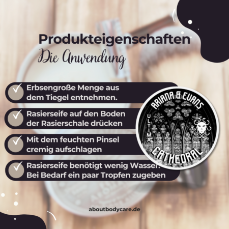 Ariana & Evans Rasierseife Cathedral 148ml, Ultima Base4