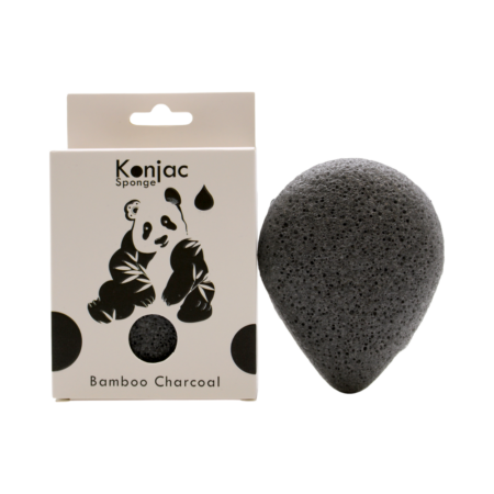 Ancient Wisdom Konjac Schwamm Bamboo Charcoal, tropfenförmig