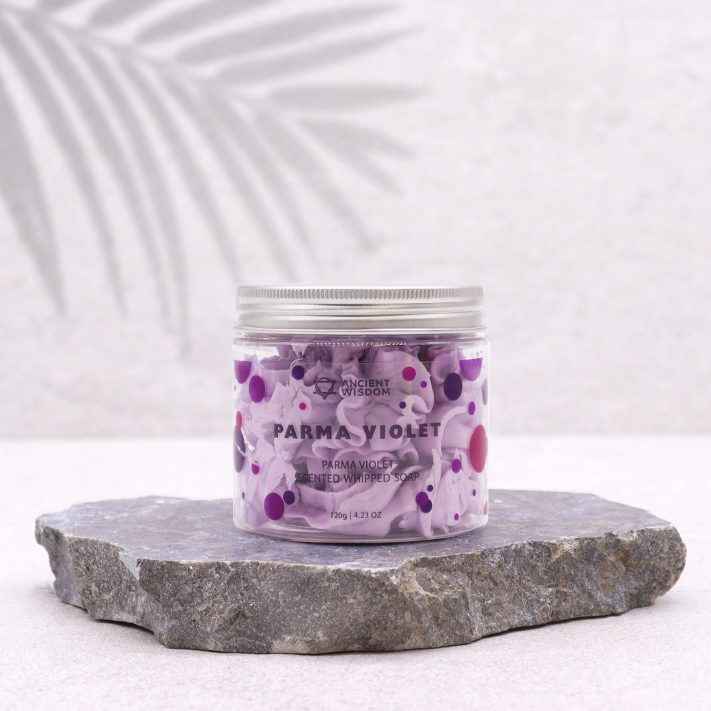 Ancient Wisdom Schlagseife Parma Violet 120g4