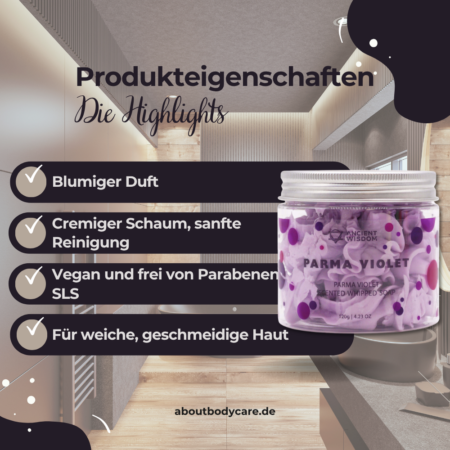 Ancient Wisdom Schlagseife Parma Violet 120g2