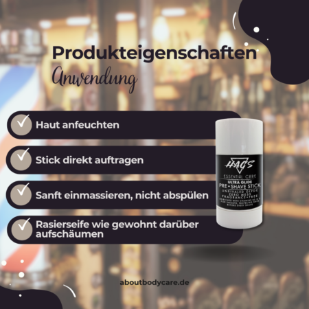 HAGS Ultra Glide Pre-Shave Stick 50g2