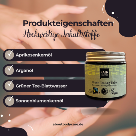 FAIR SQUARED Leg Balm Green Tea 50ml2