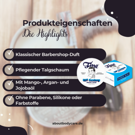 Fine Accoutrements Rasierseife Barber Blue 150ml3