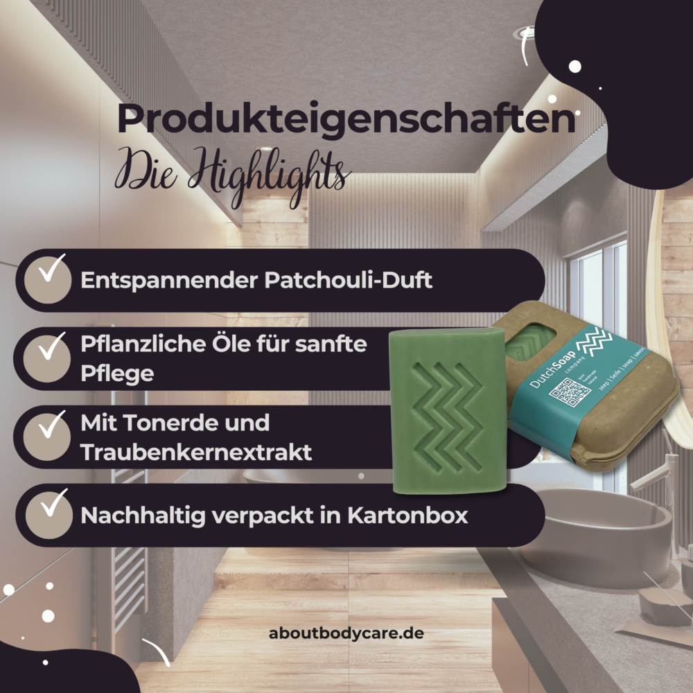 Dutch Soap Company Körperseife Flower Power Patchouli 100g2