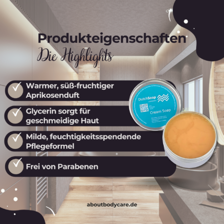 Dutch Soap Company Cream Soap Aprikose 100g2