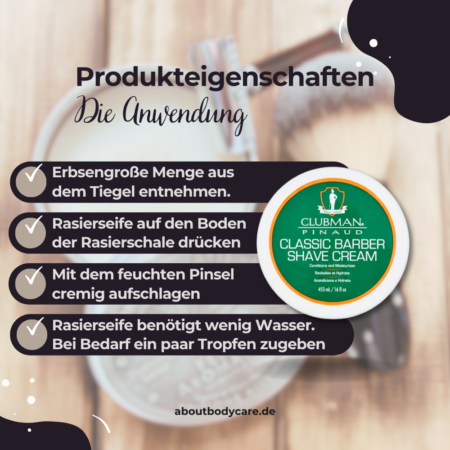 Clubman Pinaud Rasiercreme Classic Barber 453 ml4