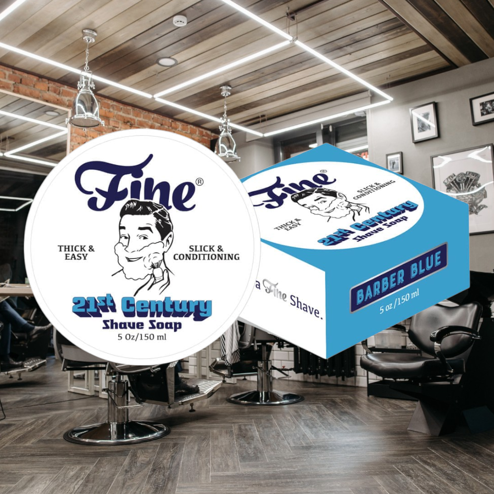 Fine Accoutrements Rasierseife Barber Blue 150ml5