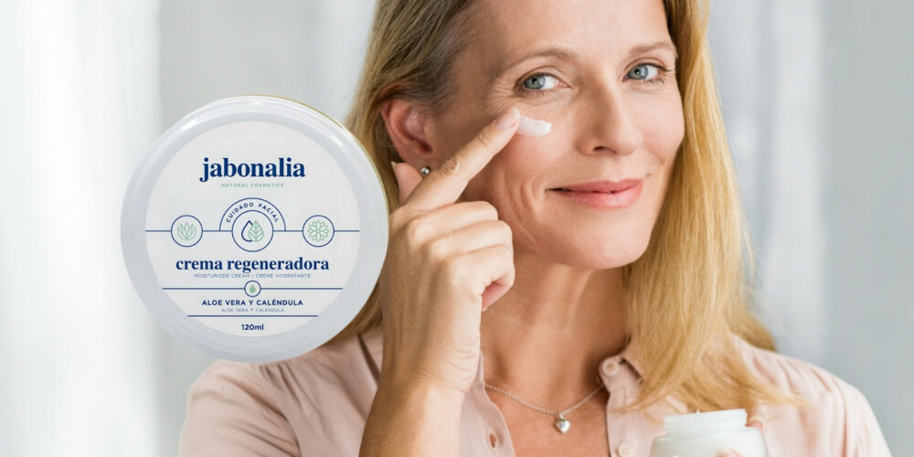 Jabonalia Gesichtscreme Aloe Vera und Ringelblume Block mitte