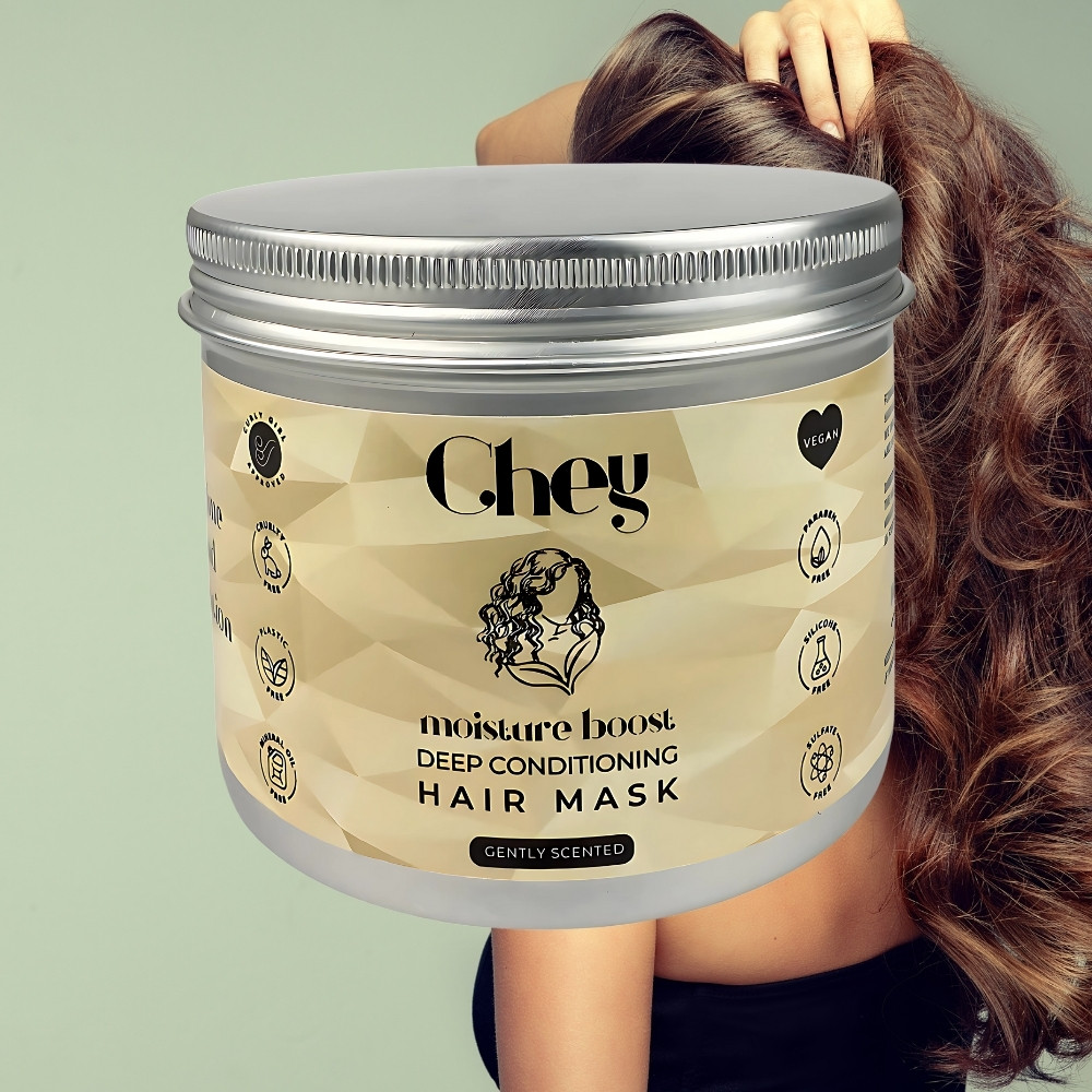 Chey Moisture Boost Hair Mask 200ml, für trockenes & strapaziertes Haar, Leicht beduftet4