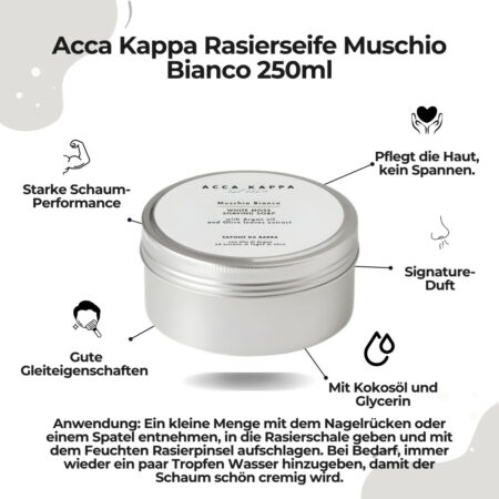 Rasierseife Muschio Bianco5